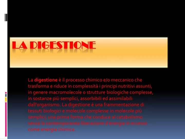 la digestione