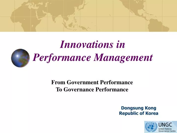 innovations in performance management
