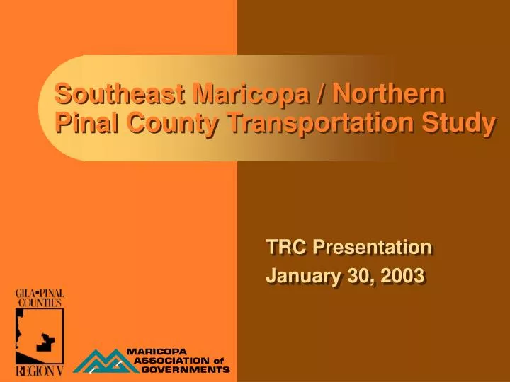 southeast maricopa northern pinal county transportation study