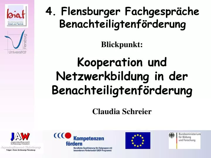 4 flensburger fachgespr che benachteiligtenf rderung