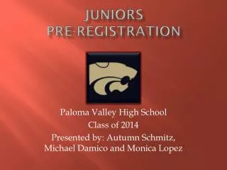 Juniors Pre-Registration