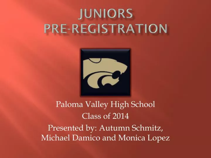 juniors pre registration