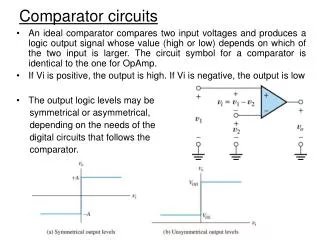 Comparator circuits