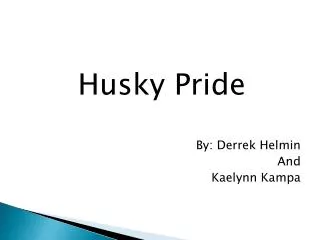 Husky Pride By: Derrek Helmin And Kaelynn Kampa