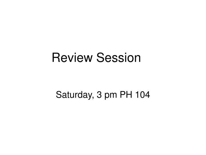 review session