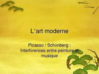 l art moderne
