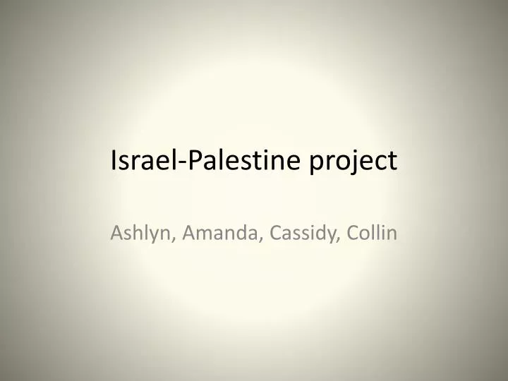israel palestine project