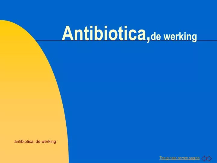 antibiotica de werking