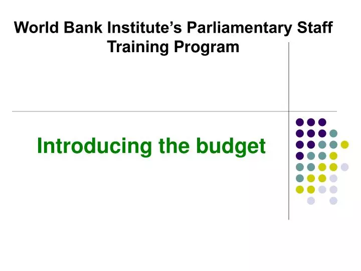 introducing the budget