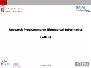 Research Programme on Biomedical Informatics (GRIB)
