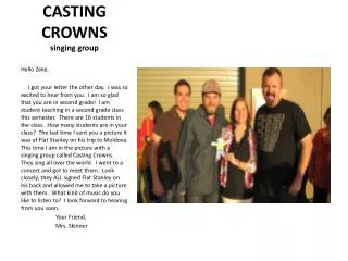 CASTING CROWNS singing group
