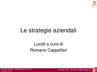 Le strategie aziendali