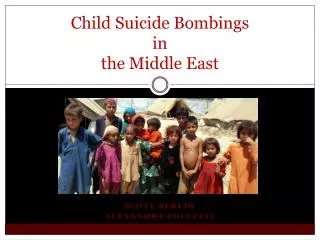Child Suicide Bombings in the Middle East