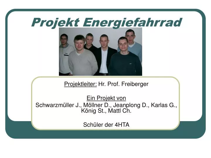 projekt energiefahrrad
