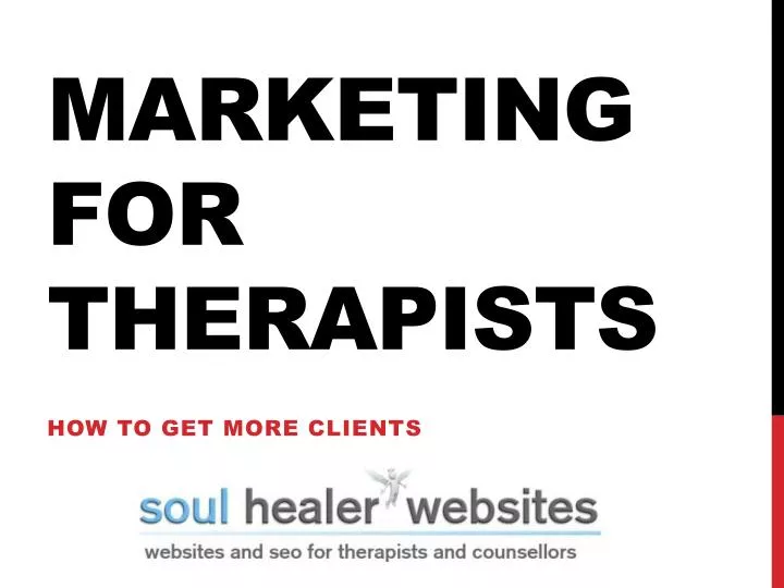 marketing for therapists