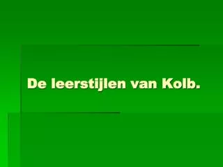 de leerstijlen van kolb