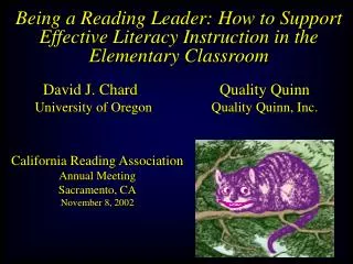 Being a Reading Leader: How to Support Effective Literacy Instruction in the Elementary Classroom