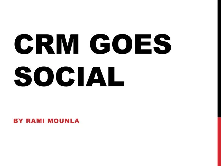 crm goes social