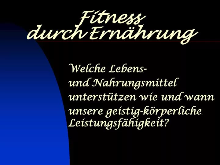 fitness durch ern hrung