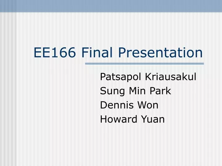 ee166 final presentation