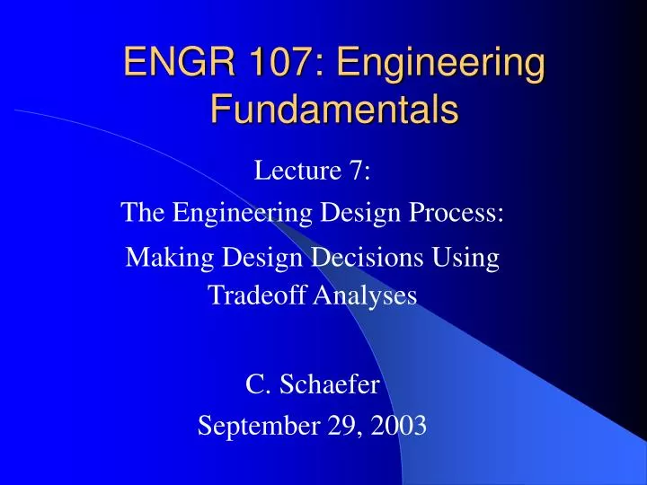 engr 107 engineering fundamentals