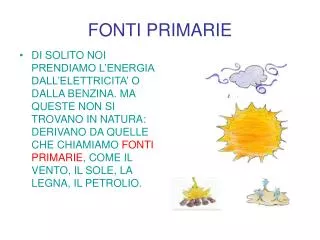 fonti primarie
