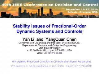 Stability Issues of Fractional-Order Dynamic Systems and Controls