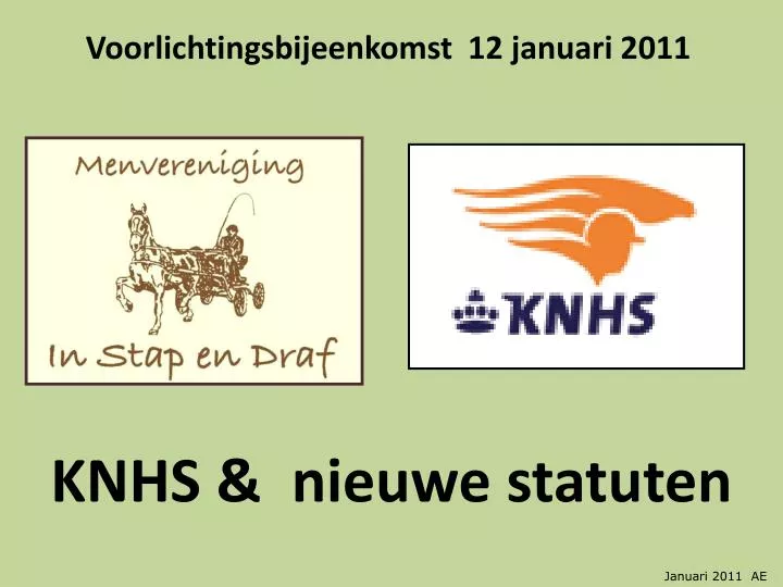 knhs nieuwe statuten