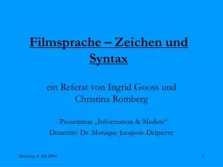 filmsprache zeichen und syntax
