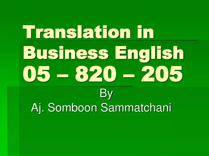 translation in business english 05 820 205
