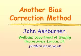 Another Bias Correction Method