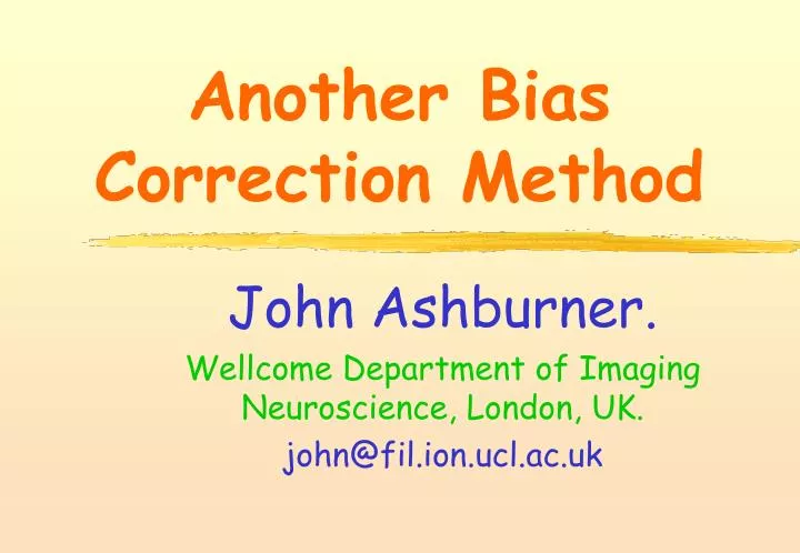 another bias correction method