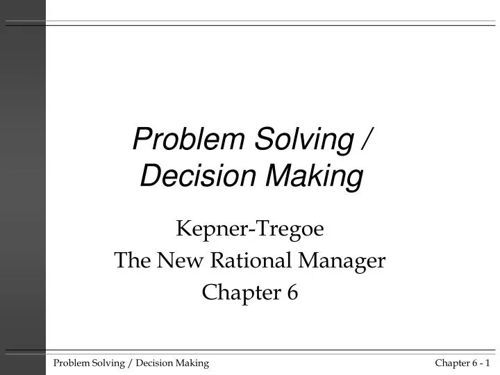 problem solving decision making