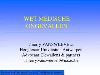 wet medische ongevallen