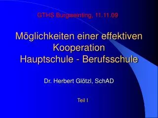 m glichkeiten einer effektiven kooperation hauptschule berufsschule