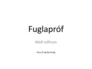 fuglapr f