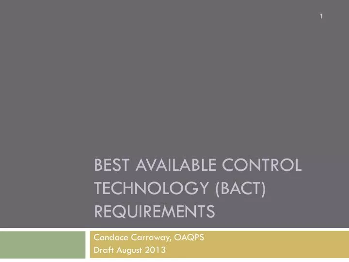 best available control technology bact requirements