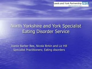 North Yorkshire and York Specialist Eating Disorder Service