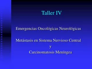 taller iv