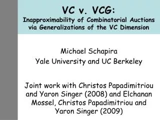 VC v. VCG: Inapproximability of Combinatorial Auctions via Generalizations of the VC Dimension