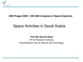 Space Activities in Saudi Arabia
