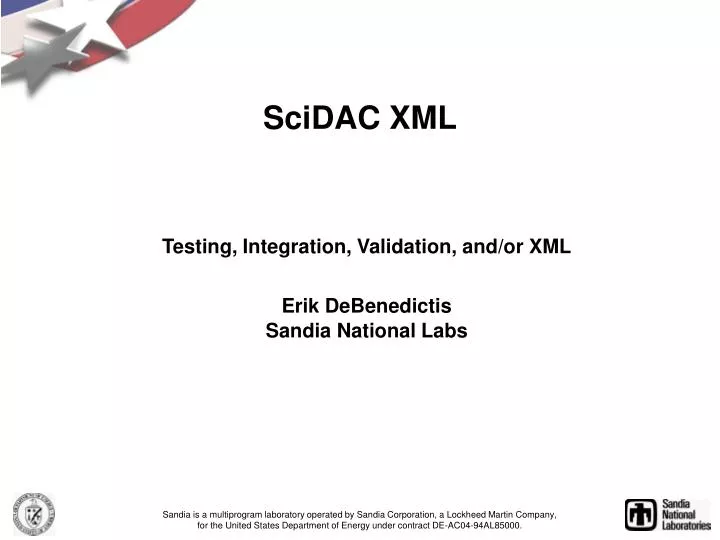 scidac xml