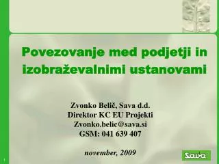 povezovanje med podjetji in izobra evalnimi ustanovami