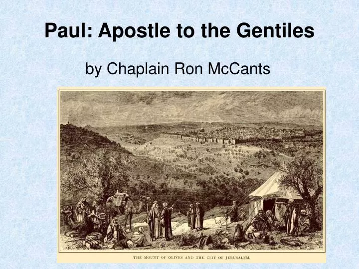 paul apostle to the gentiles