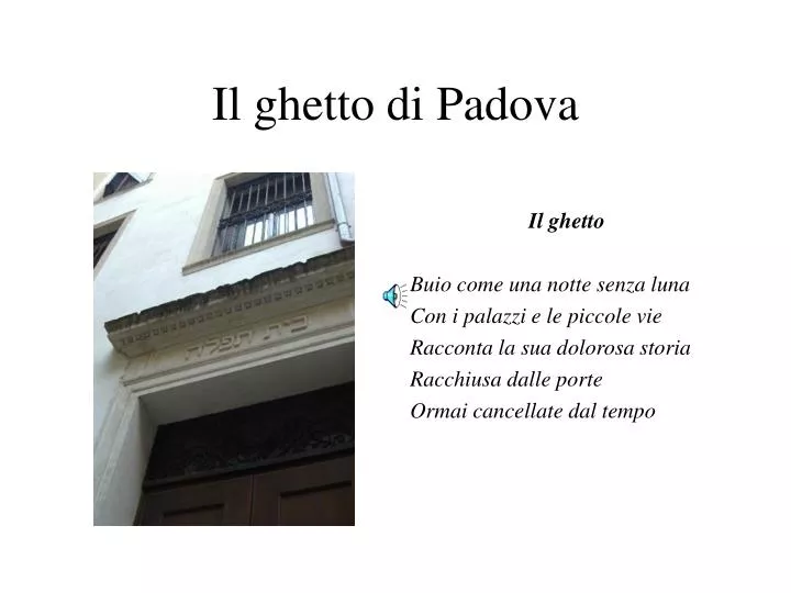 il ghetto di padova