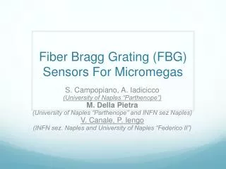 Fiber Bragg Grating (FBG) Sensors For Micromegas