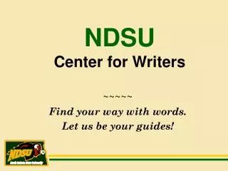 NDSU Center for Writers