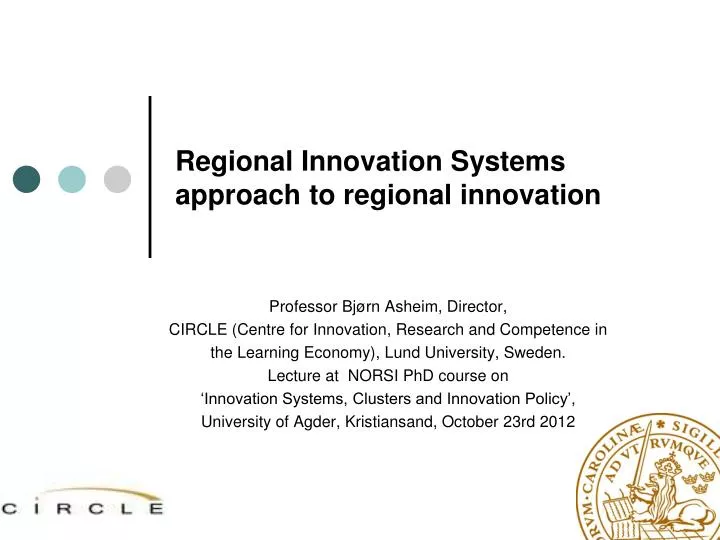 regional innovation systems approach to regional innovation