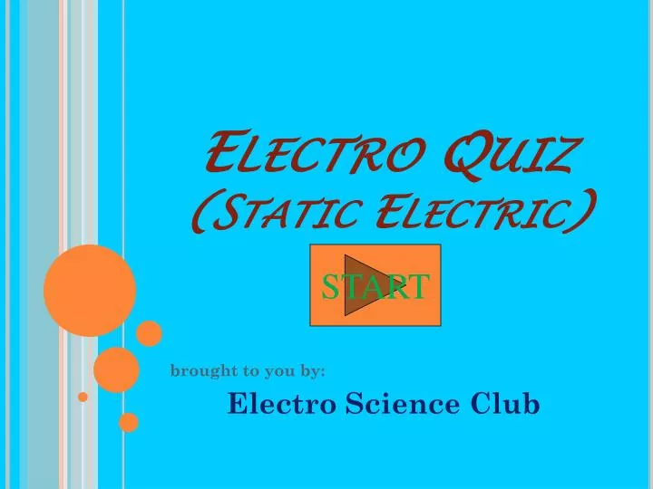 electro quiz static electric