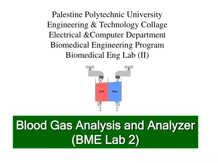blood gas analysis and analyzer bme lab 2